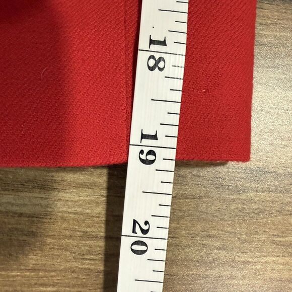 Liz Claiborne 100% Red Wool Double Breasted Blazer Vtg Gold Buttons Women Size 4 - Picture 7 of 7